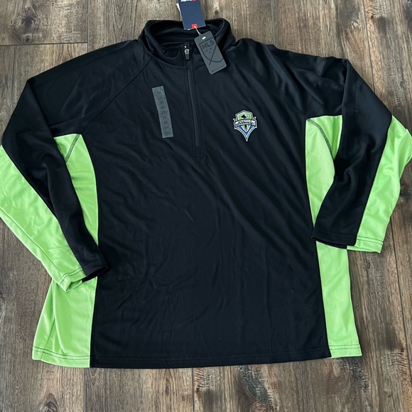 Seattle Sounders Soccer Teams Fanatics MLS Men’s 1/4 Zip Long Sleeve Size 3XL - Picture 1 of 8